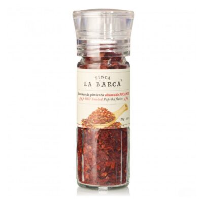 Finca La Barca Hot (Spicy) Smoked Paprika Flakes Grinder